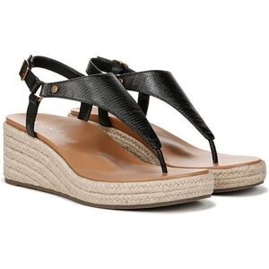 New Vionic Kirra Wedge Women's Supportive Sandal Black - Size 9.5